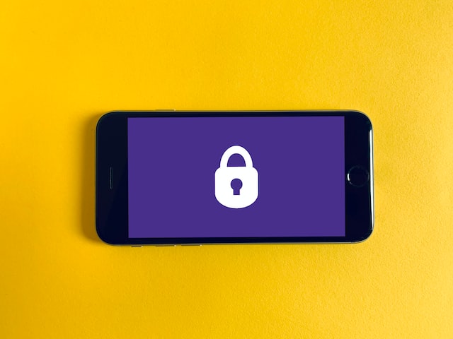 phone with lock icon on screen